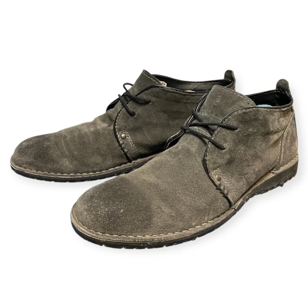Men's Crevo Longport Suede Chukka Shoes Size 9.5 Charcoal